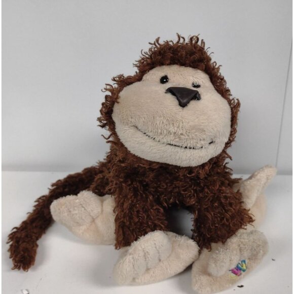 Ganz Webkinz Monkey Plush Toy 9” Curly Brown & Beige Stuffed Animal - Picture 6 of 6
